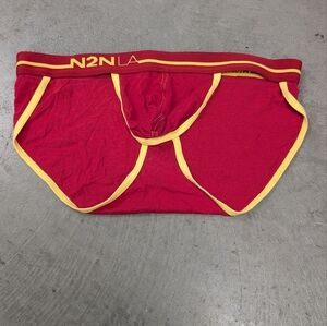 N2N Bodyware Men's Red Briefs, X-Large